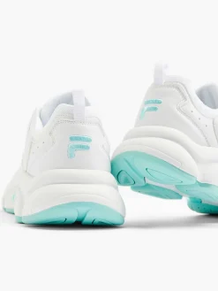 White Chunky Sneaker Turquoise Sole