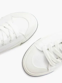 White High Canvas Sneaker Heart