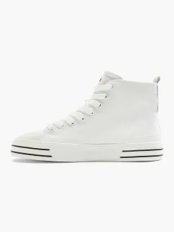 White High Canvas Sneaker Heart