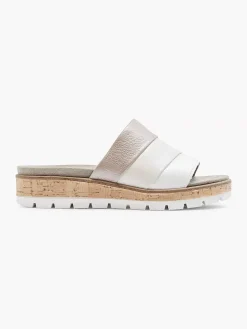 White Leather Comfort Slipper
