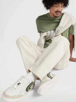 White Leather Retro Sneaker