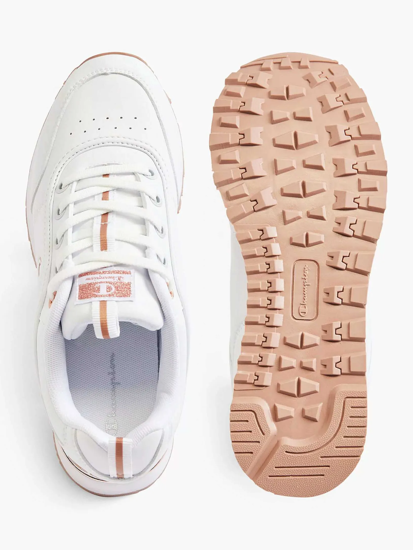 White Low Cut Shoe Rr Champ Platform