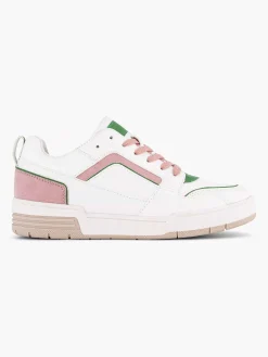 White Retro Sneaker Pink