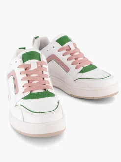 White Retro Sneaker Pink
