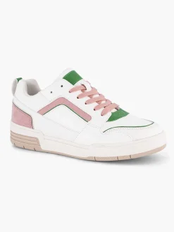 White Retro Sneaker Pink
