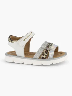 White Sandal Panther Print