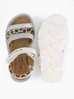 White Sandal Panther Print