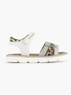White Sandal Panther Print