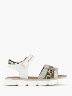 White Sandal Panther Print