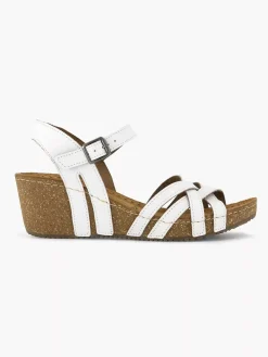 White Sandal Wedge Heel