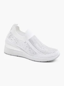 White Slip-On Rhinestones