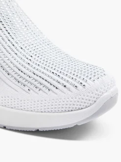 White Slip-On Rhinestones